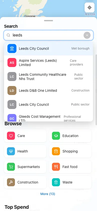 search · council name, phone
